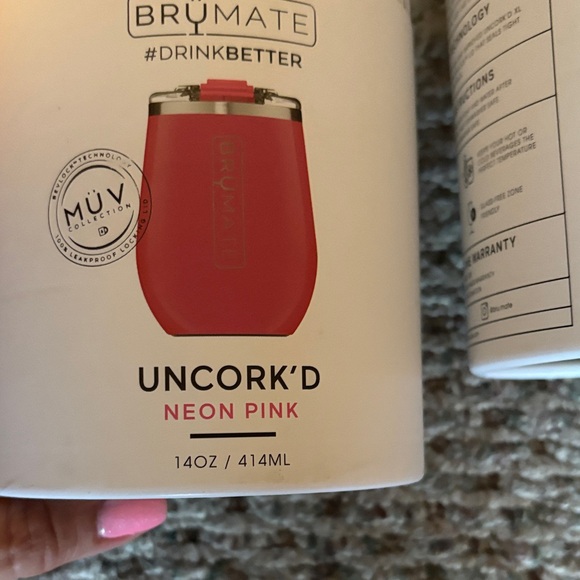 Running/training gift! 2 new BrüMate UNCORK'D Neon Pink wine Tumbler - recovery - Picture 2 of 6